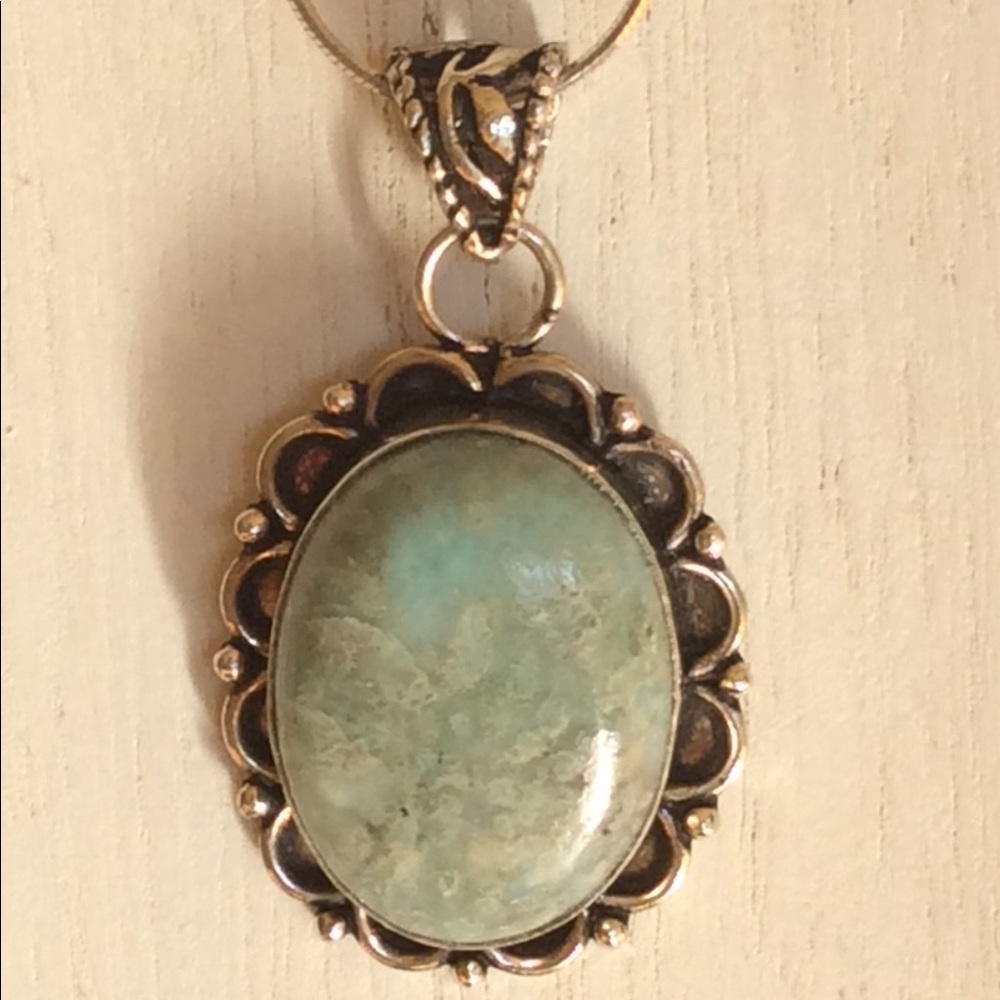 GENUINE LARIMAR AND .925 SS NECKLACE🐬 NWOT!!!